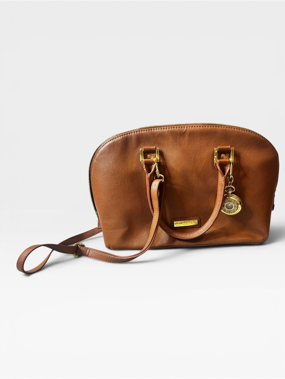 Joy & Iman Leather Satchel Organizer Shoulder Bag